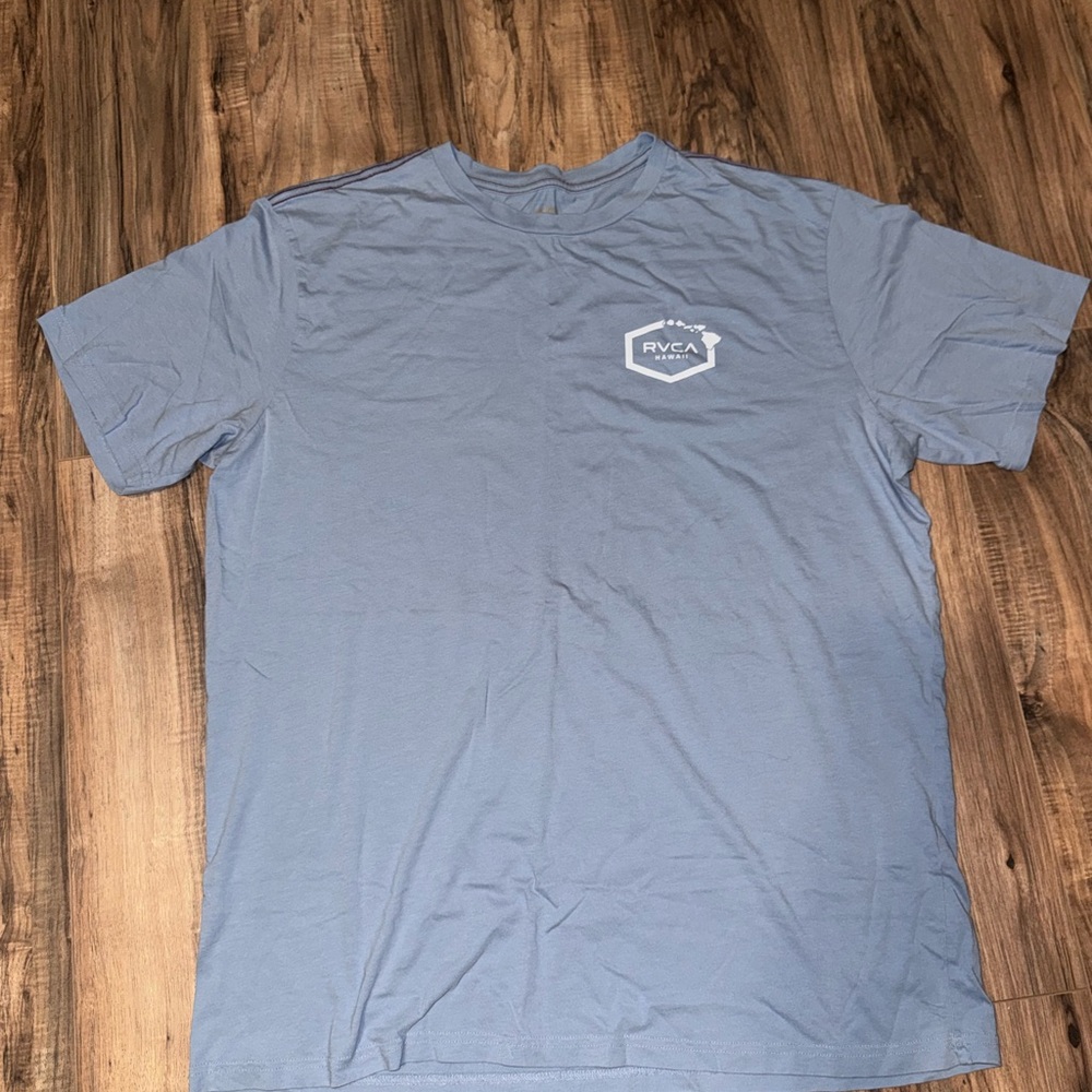 RVCA Men's Light Blue Short Sleeve Tee